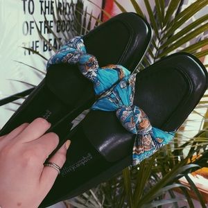 Free People silk knot loafers